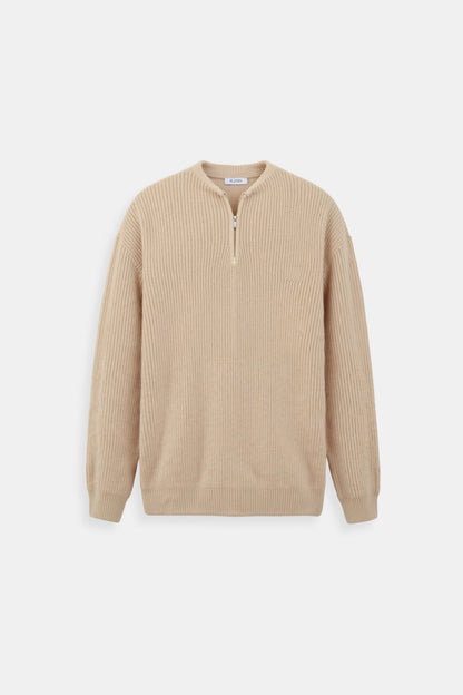 Strickpullover Reißverschluss Zeitlose Komfortmode - BerlinGlamour