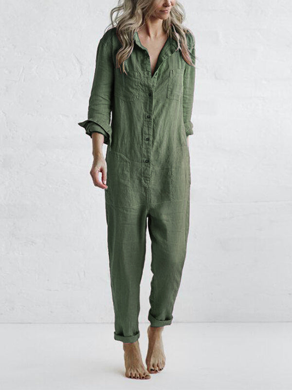 Langärmelige Jumpsuit Damen Elegant