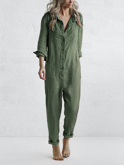 Langärmelige Jumpsuit Damen Elegant