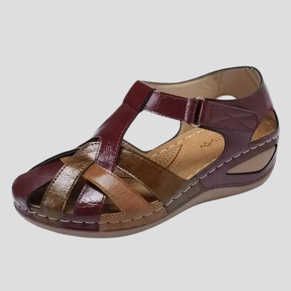 Damen Sandalen Mit Fußbett und Arch Support Leder - BerlinGlamour