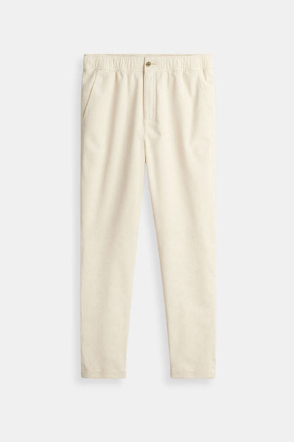 Herren-Hose Beige Elastisch Mit Knopfverschluss - BerlinGlamour