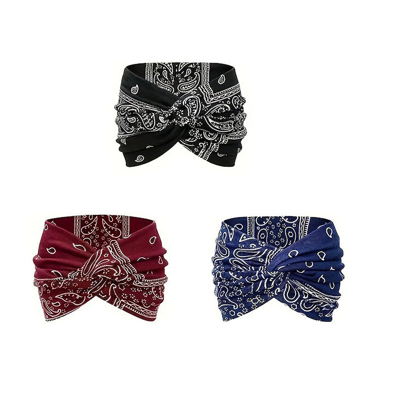 Haarband Breit Batik Vintage Stil - BerlinGlamour