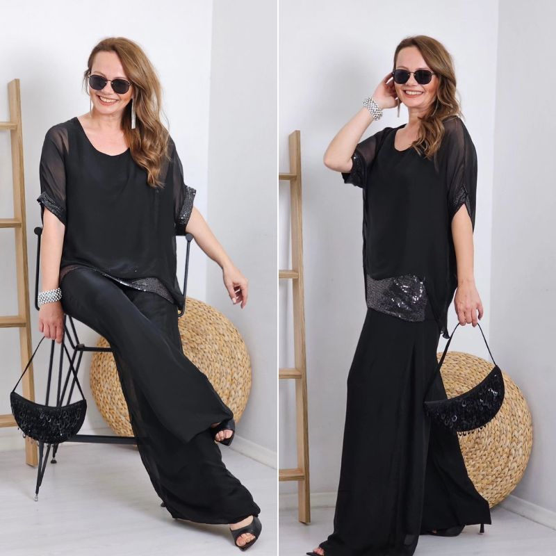 Maßgeschneiderter Anzug Elegant Schwarz Slimfit - BerlinGlamour