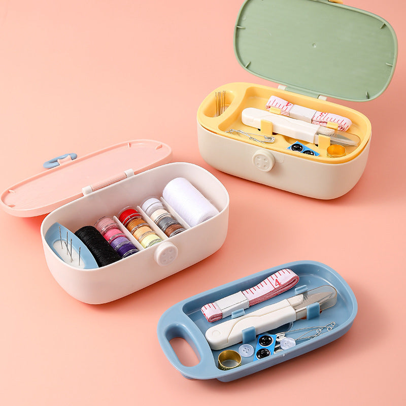 Nähkästchen Komplett Set mit Knöpfen und Fingerhut