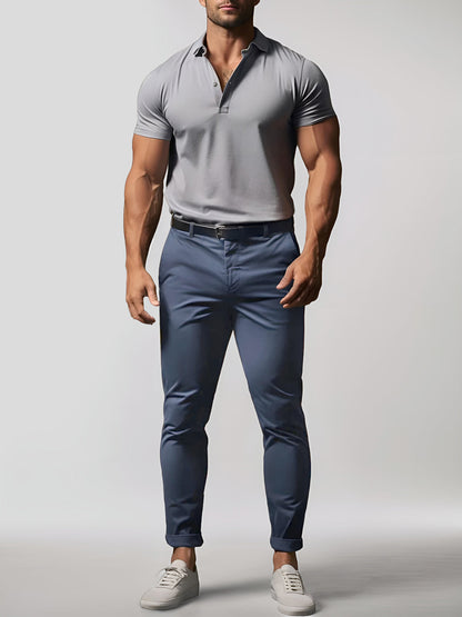 Herren Chino Hose Dehnbar Baumwolle Bequem