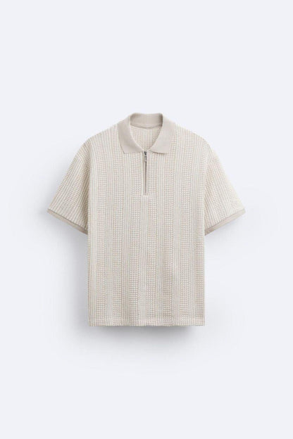 Strick-Polo Reißverschluss Herren Sportlich Modern - BerlinGlamour