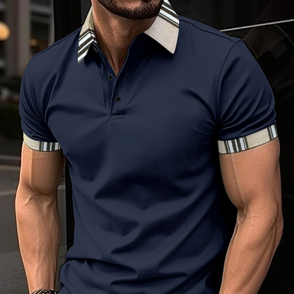 Herren Polo Shirt Elegantes Slim Fit Weiße Qualität
