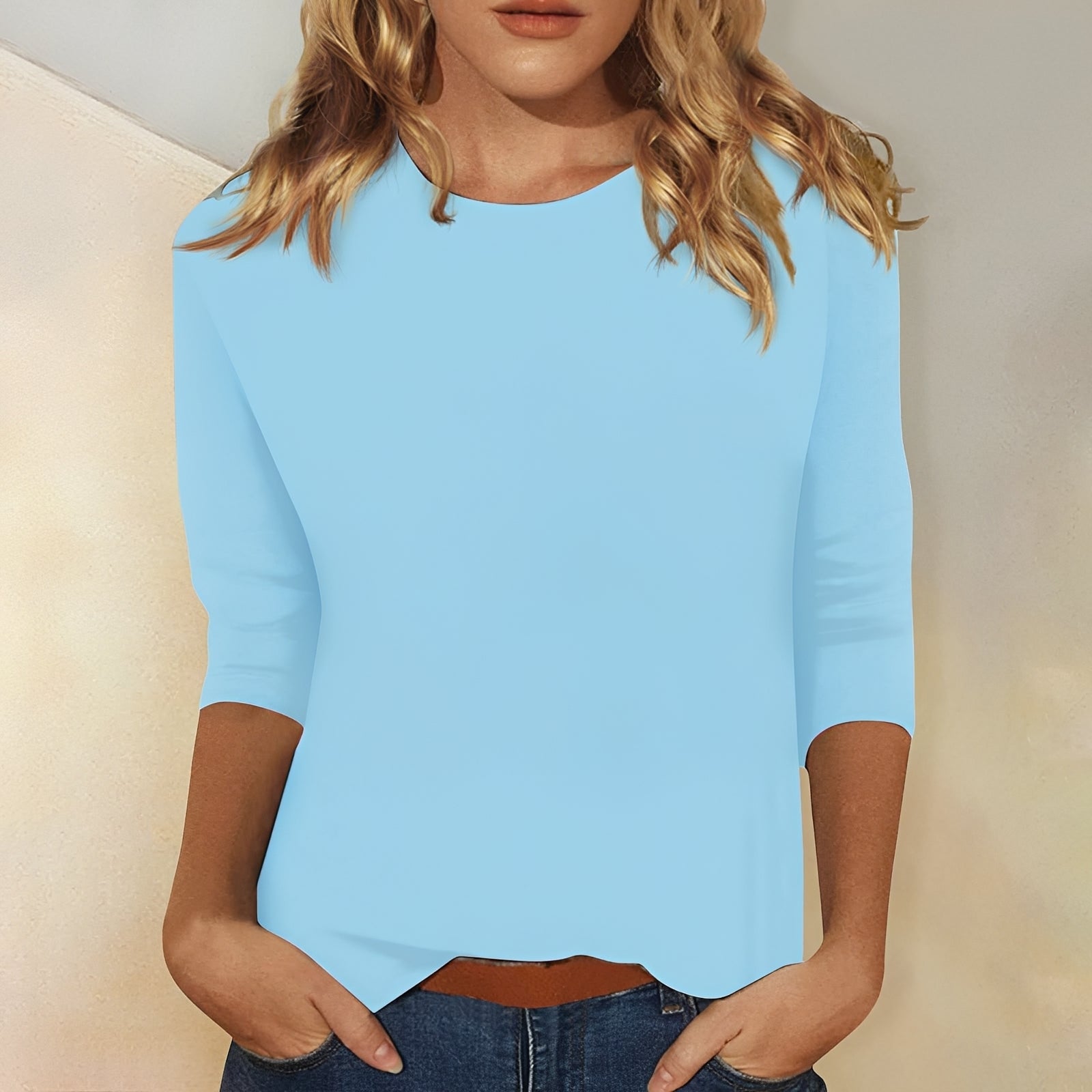 Damen-Shirt 3/4 Ärmel Lässig Modern - BerlinGlamour