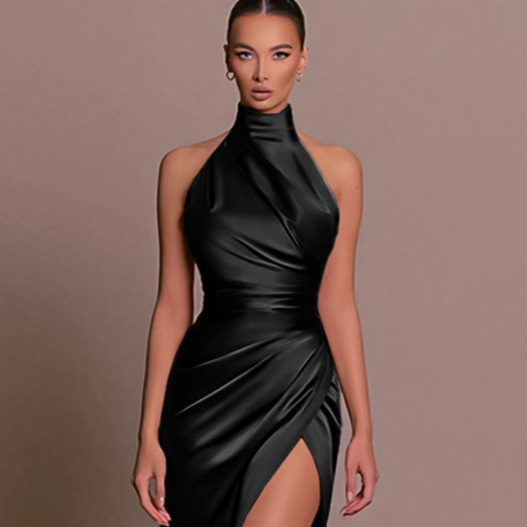 Damen Hochgeschlossenes Kleid für Hochzeitsgäste Elegant - BerlinGlamour