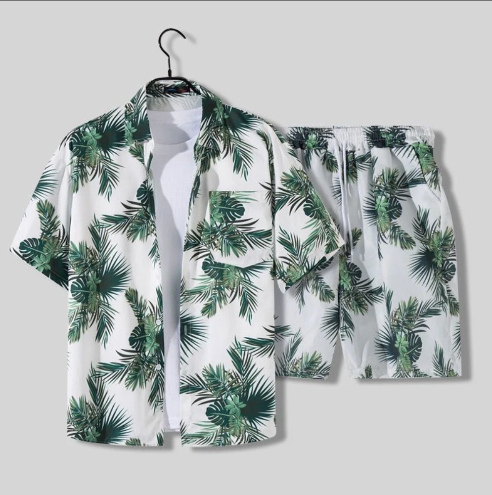 Hawai Hemd Herren Set Casual Freizeit - BerlinGlamour