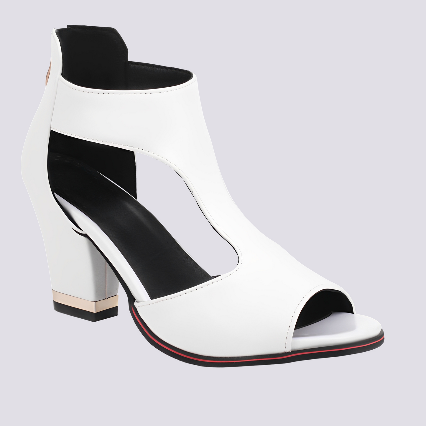 Damen Sandaletten Elegante Reißverschluss Schuhe