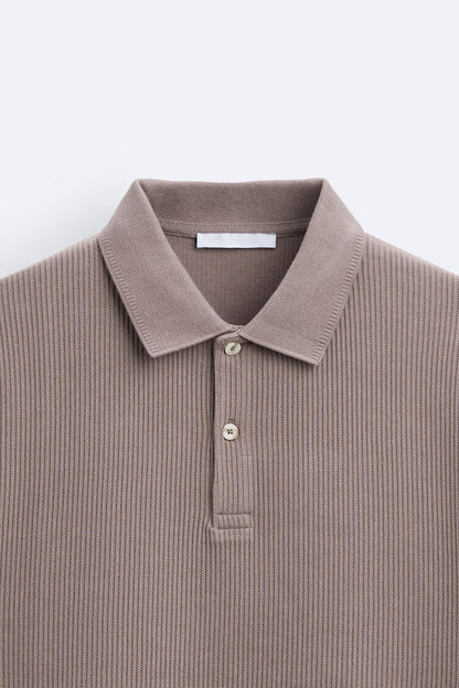 Kurzärmliges Poloshirt Weiß Bequem Minimalistisch