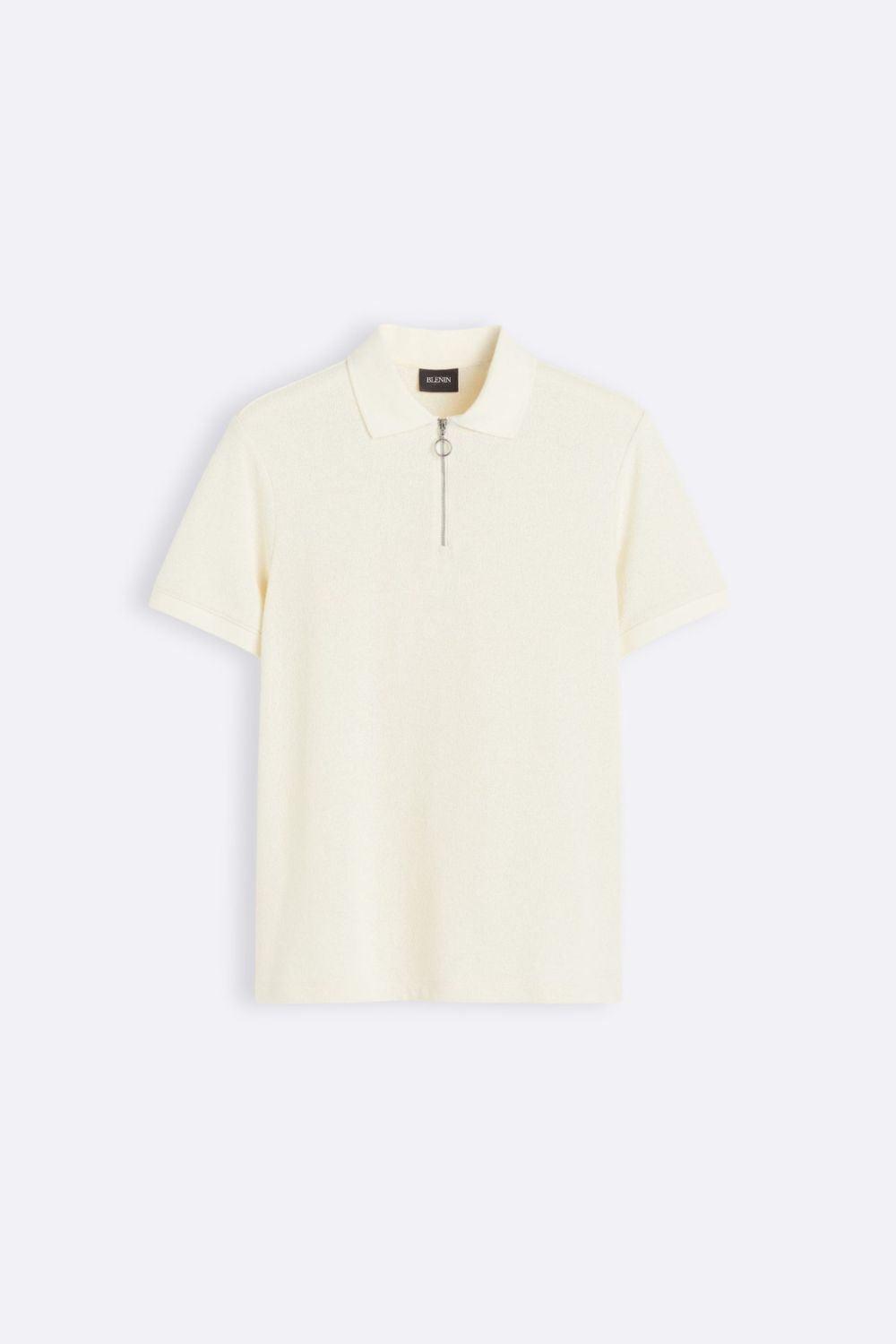 Poloshirt Herren Strick Modern Reißverschluss