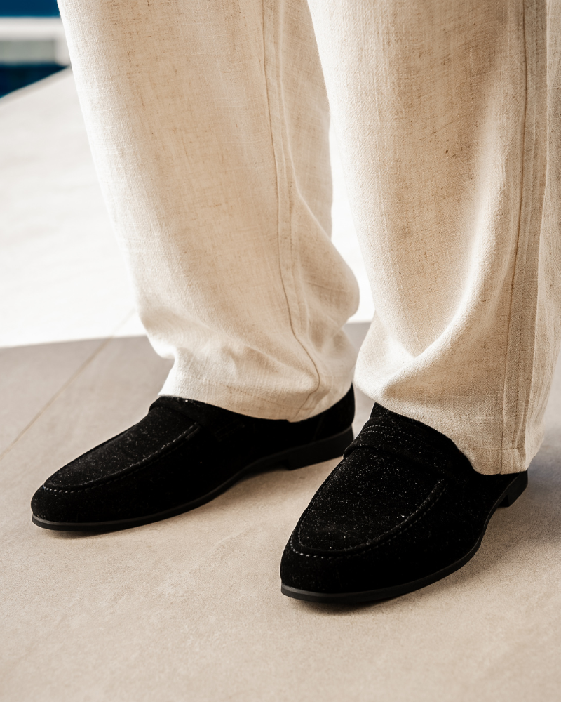 Männer Loafer Wildleder Schuhe Braun Elegante