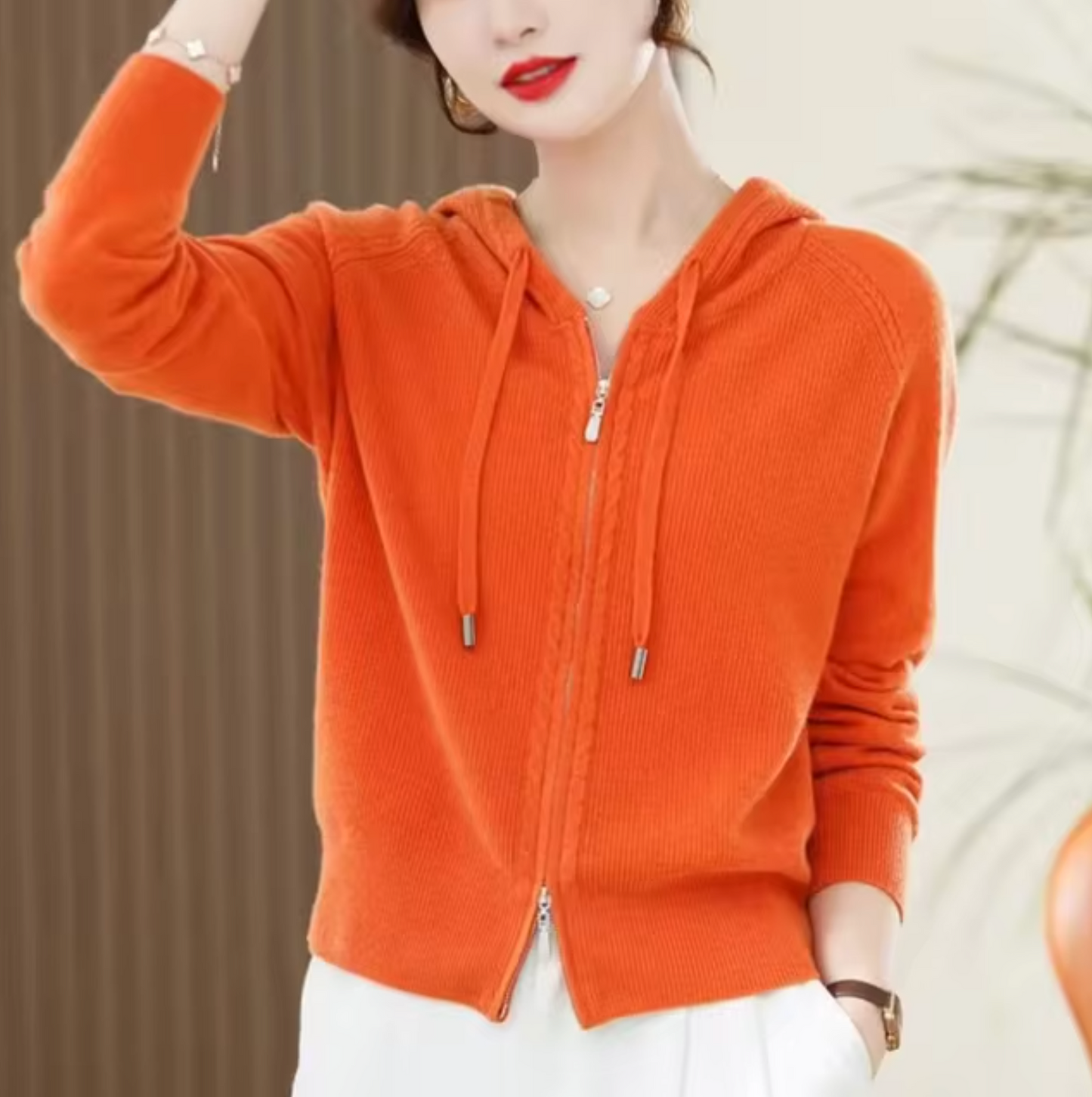 Strick Hoodie Damen Warm Oversized - BerlinGlamour