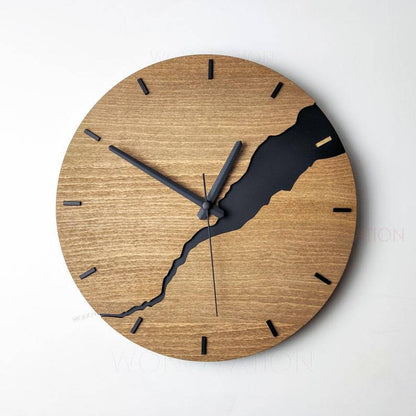 Elegante Holzwanduhr Zeitlos Modern Design