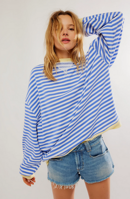 Damen Pullover Frühling Rundhals Strick