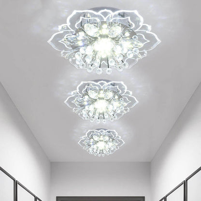LED Kristall Deckenleuchte Blumenförmig Moderne Dimmbar