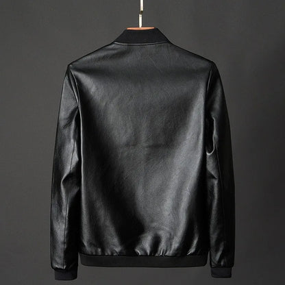 Lederjacke Herren Modern Lederschutzjacke Schwarz - BerlinGlamour