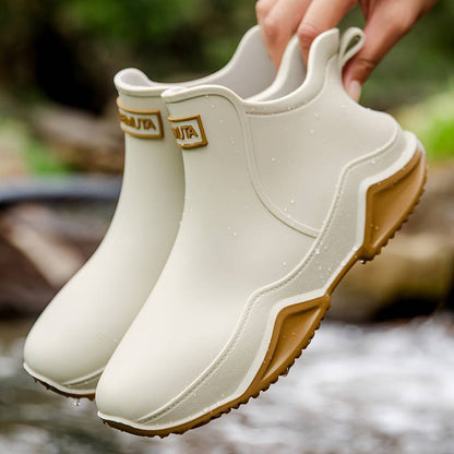 Wasserdichte Gummistiefel Damen Grün Schuhe
