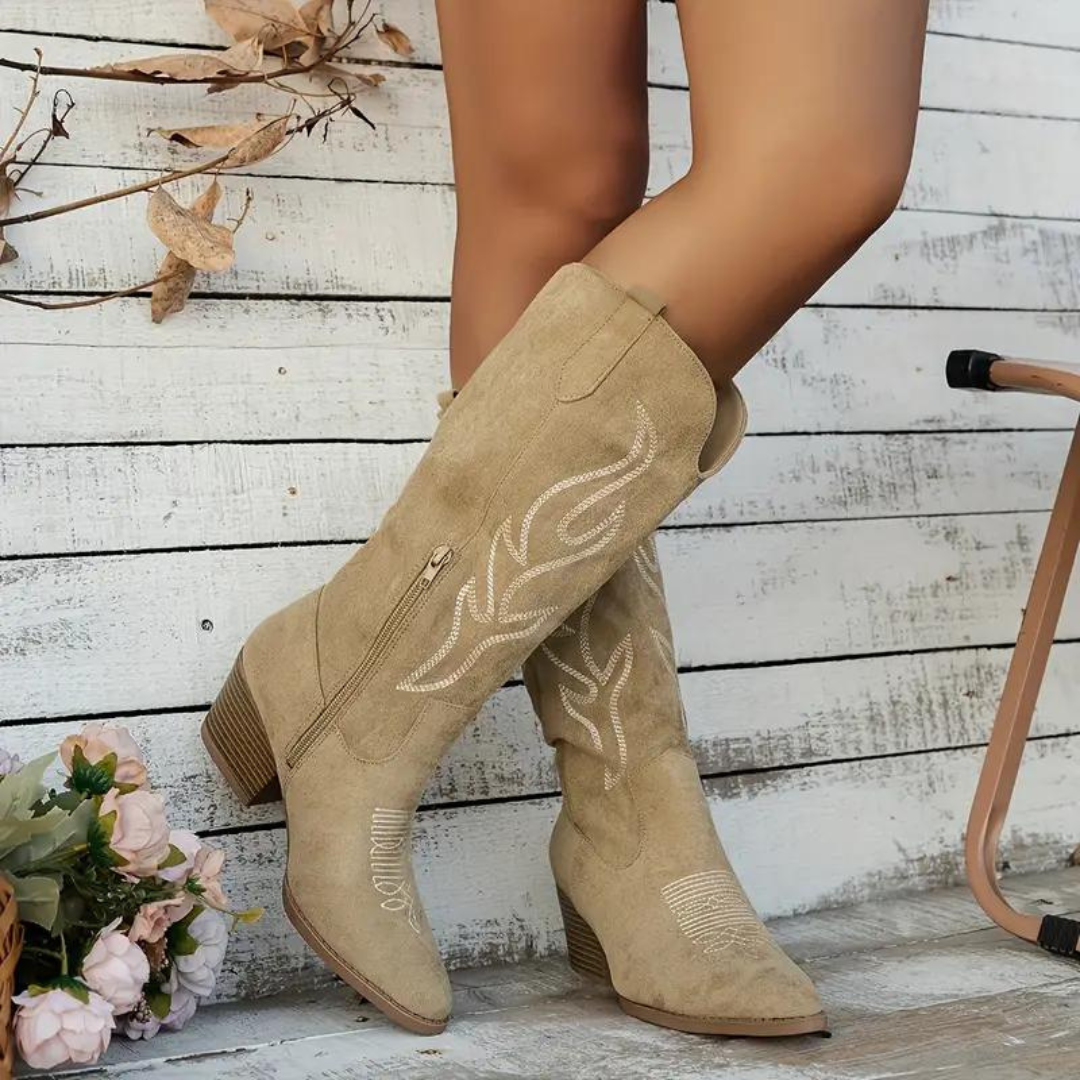 Stiefel Damen Hohe Absatz Stiefel Spitzschuhe mit Reißverschluss