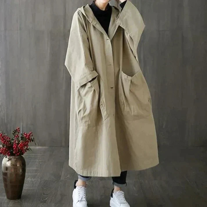 Damen Trenchcoat Klassisch mit Gürtel Elegante