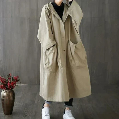 Damen Trenchcoat Klassisch mit Gürtel Elegante