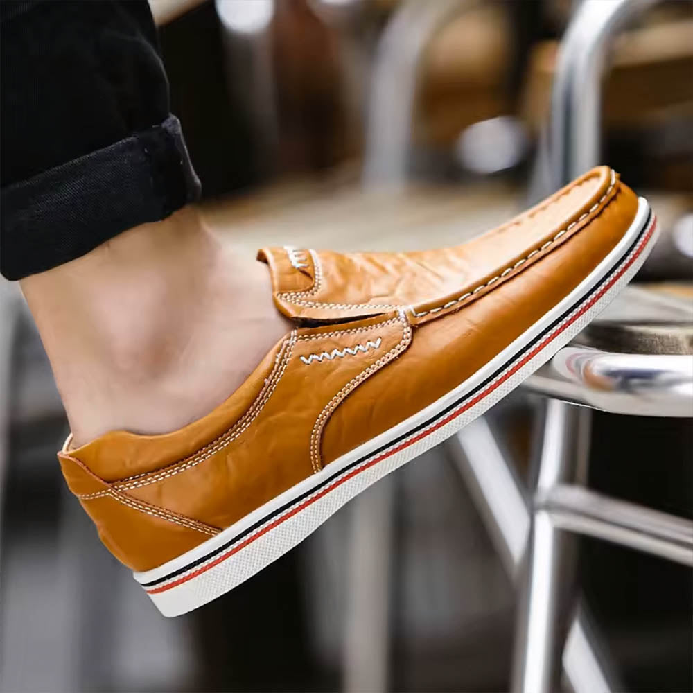 Herren Loafers Frühling Mokassin Schuhe Braun - BerlinGlamour