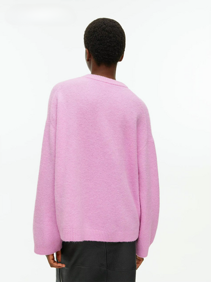 PureEase Sweater Damen rosa cozy streetstyle
