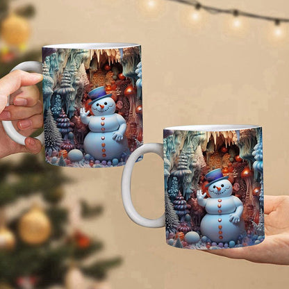 Weihnachtsbecher 3D Schneemann Dekorativ Geschenk
