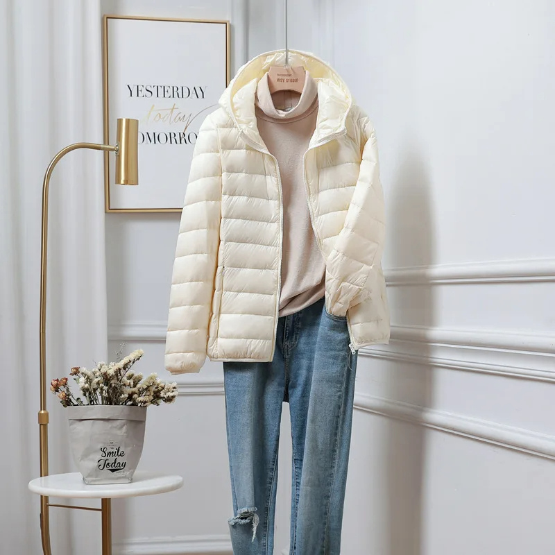 Damen Winterjacke Warm Kapuze Reißverschluss