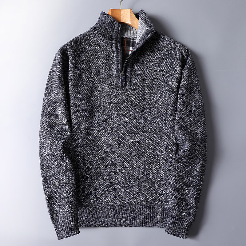 Herren Strickpullover Reißverschluss Warm Bequem - BerlinGlamour