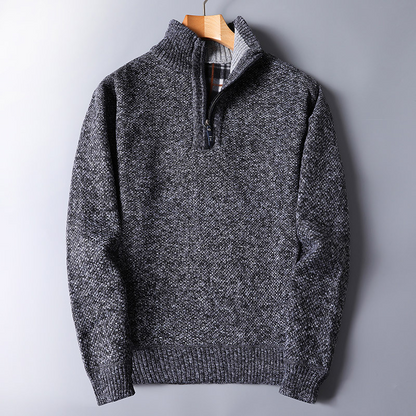 Herren Strickpullover Reißverschluss Warm Bequem - BerlinGlamour