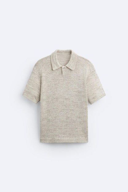 Vintage Strickpolo Lässig Relaxed Fit - BerlinGlamour