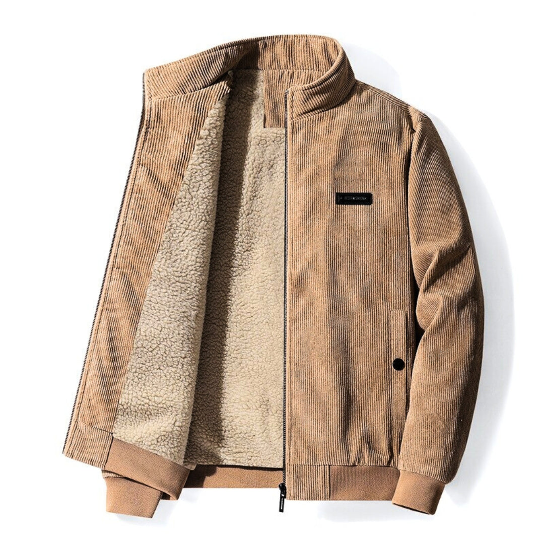 Sherpa Jacke Warm Leopold Winterjacke