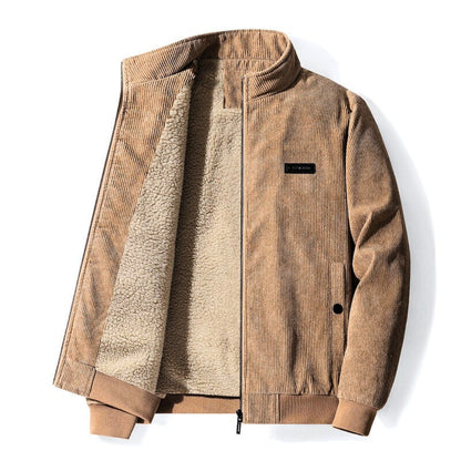 Sherpa Jacke Warm Leopold Winterjacke
