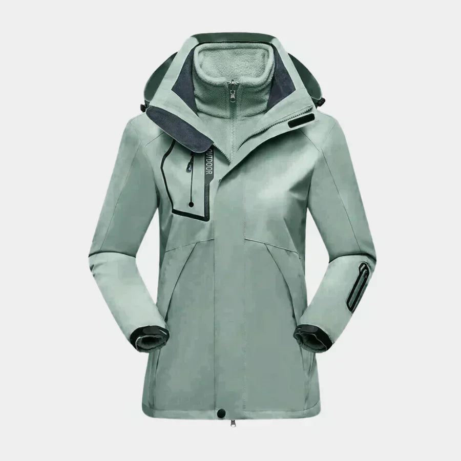 Damen Winterjacke Warm Kapuze Wasserdicht