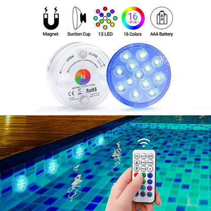 Wasserdichte LED Lampe Fernbedienung Magnet Saugfuss