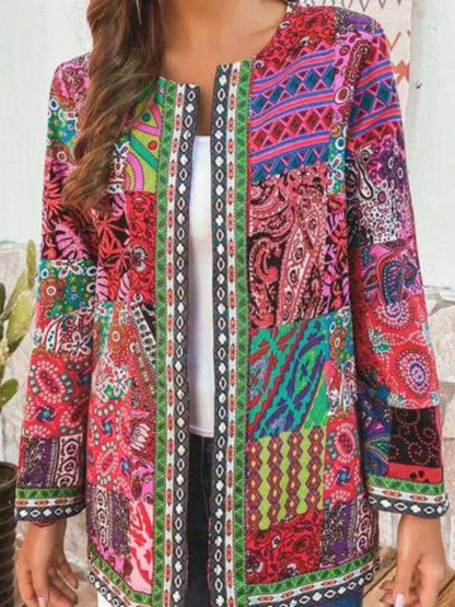 Ethnischer Blumenmantel Damen Jacke Trendy Sommer - BerlinGlamour