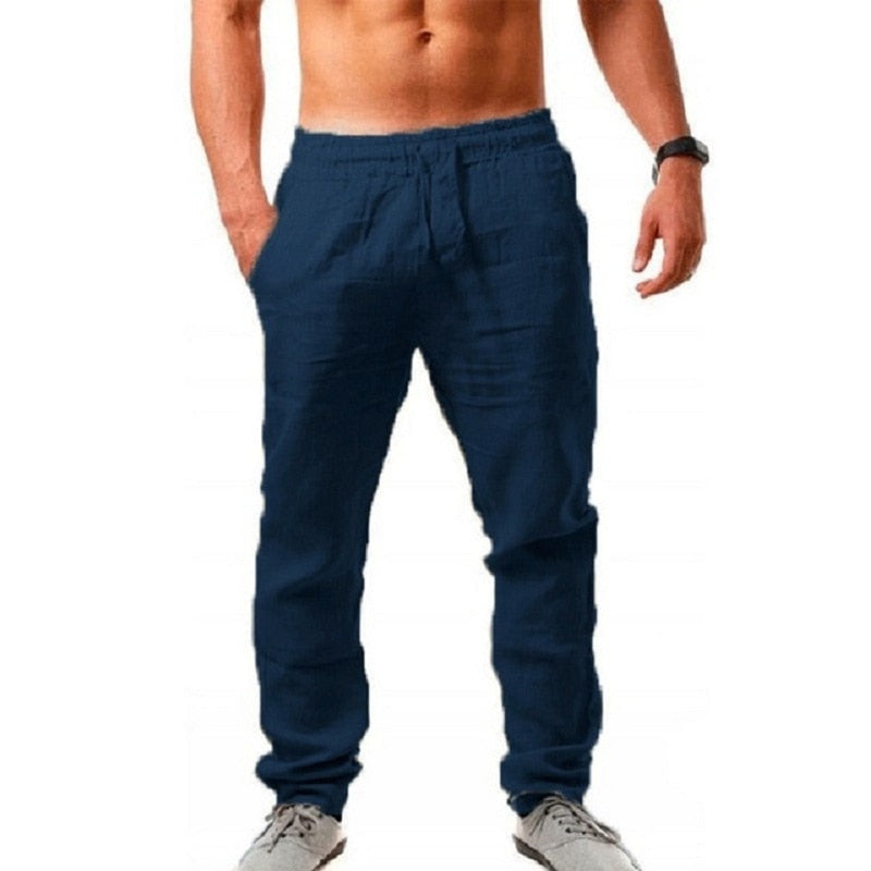Herren Leinenhose Sommerhose Leicht Stilvoll