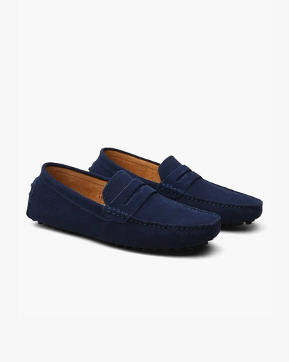 Herren Mokassin Schuhe Wildleder Slip On Braun - BerlinGlamour