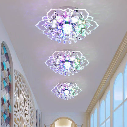 LED Kristall Deckenleuchte Blumenförmig Moderne Dimmbar
