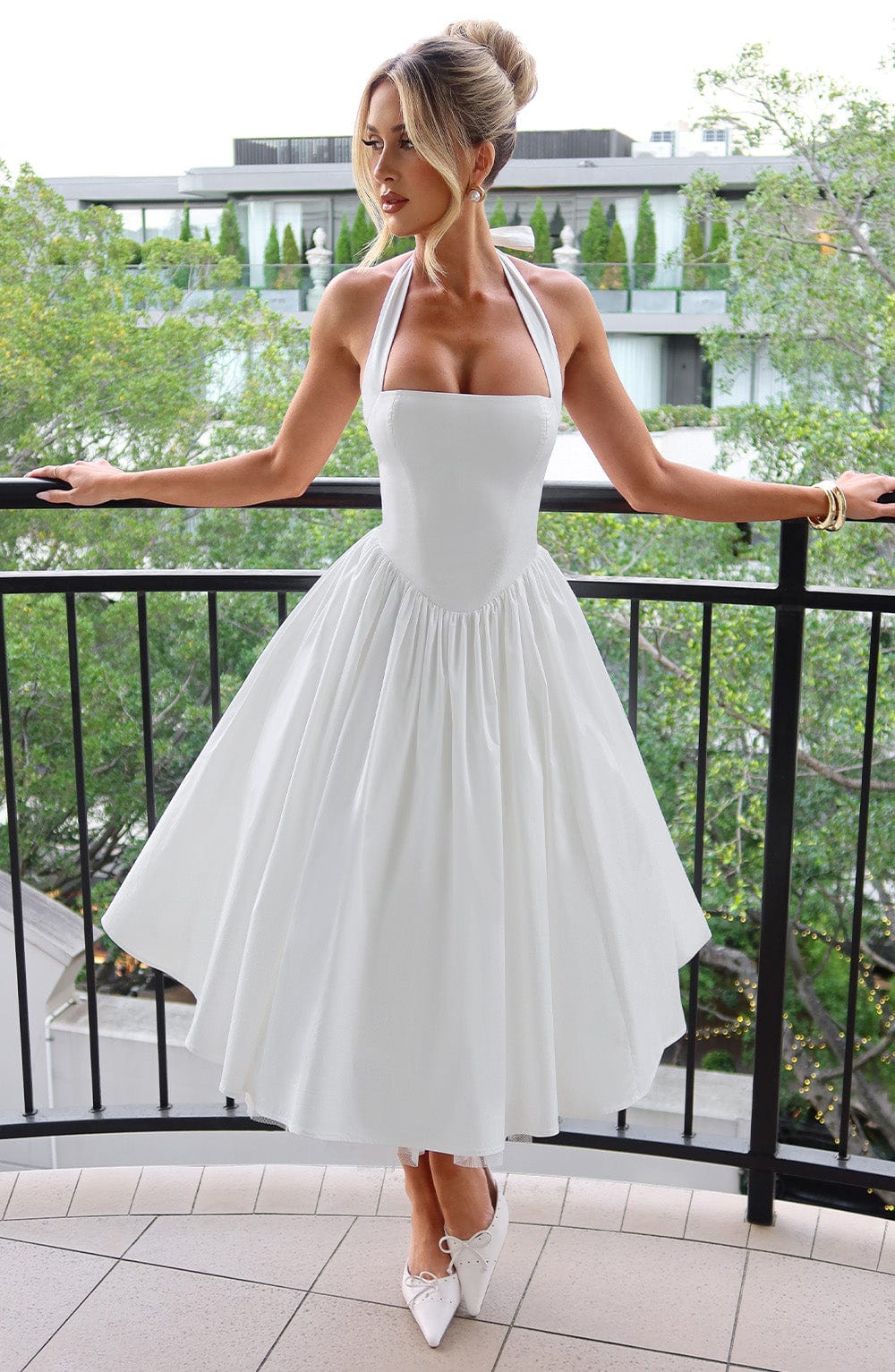 Hochzeitskleid Damen Midi Kleid für Gäste Elegant - BerlinGlamour