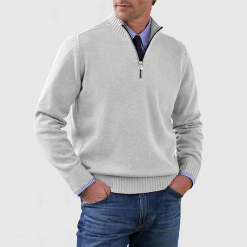 Herren Pullover Mit Halbem Reißverschluss Modern