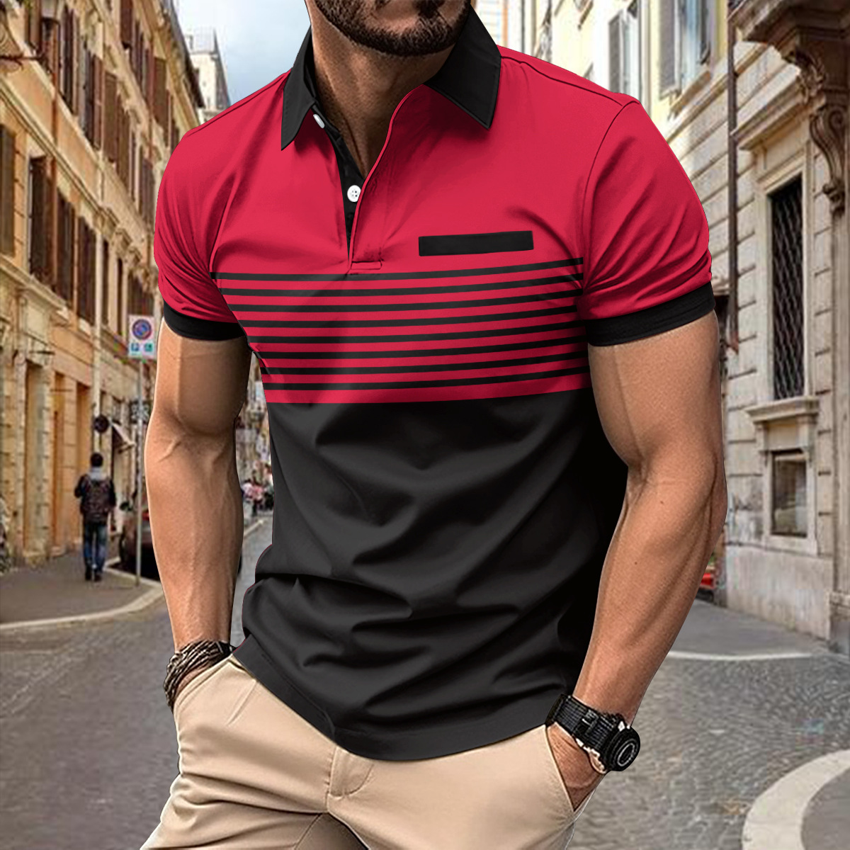 Herren Polo Shirt Sportlich Modern Elegant