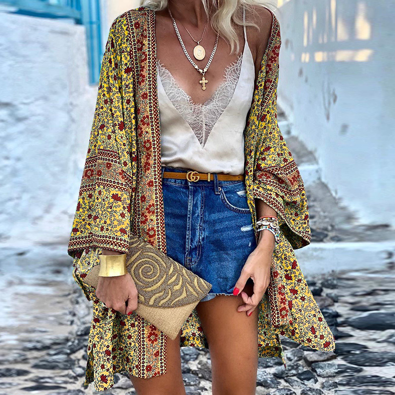 Boho Cardigan Damen Elegant Lang