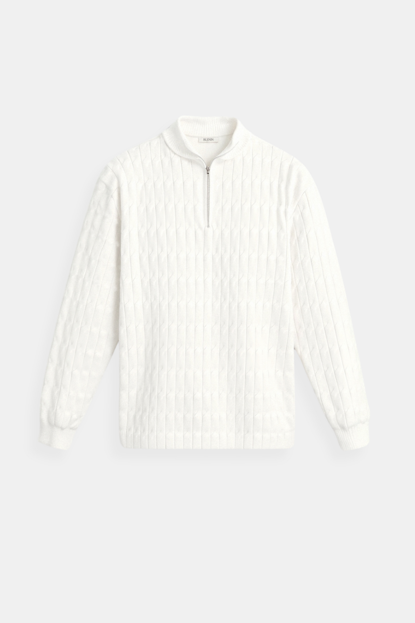 Strickpullover Klassisch Warm mit Reißverschluss Winter - BerlinGlamour