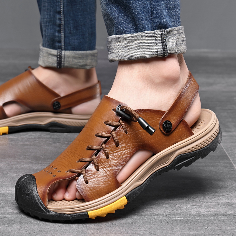 Ledersandalen Männer Robust Bequem Sommer