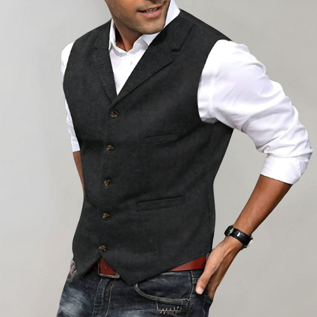 Herren Anzug Weste Slim Fit Elegant
