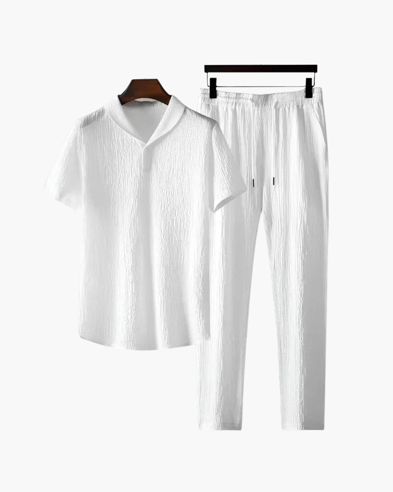 Herren Sommer Set Kurzarmshirt und Hose Zweiteiler - BerlinGlamour